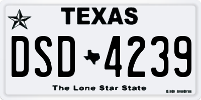 TX license plate DSD4239
