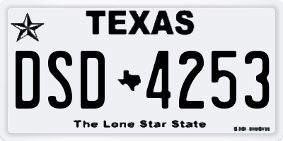 TX license plate DSD4253