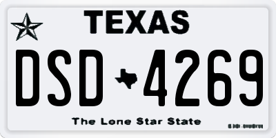 TX license plate DSD4269