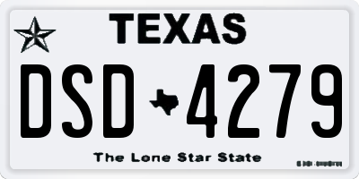 TX license plate DSD4279