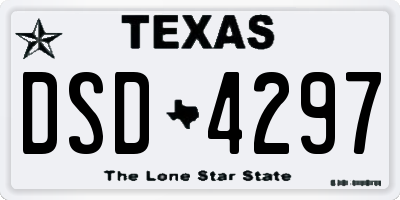 TX license plate DSD4297