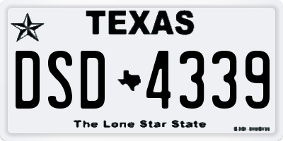 TX license plate DSD4339