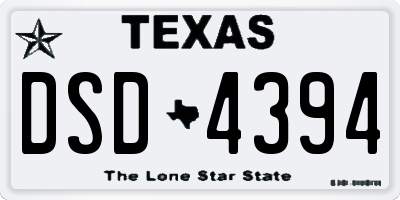 TX license plate DSD4394