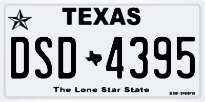 TX license plate DSD4395