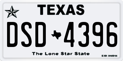 TX license plate DSD4396
