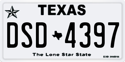 TX license plate DSD4397