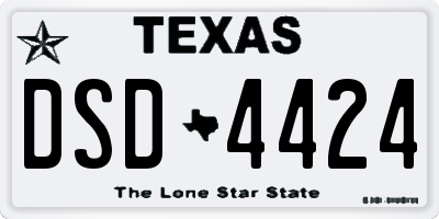 TX license plate DSD4424