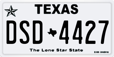 TX license plate DSD4427