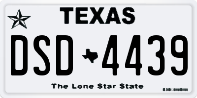 TX license plate DSD4439