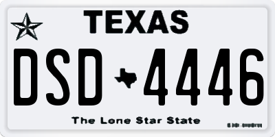 TX license plate DSD4446