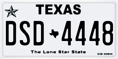 TX license plate DSD4448
