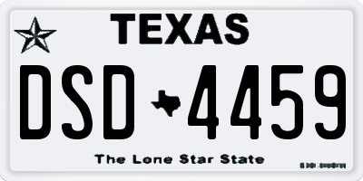TX license plate DSD4459