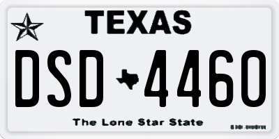 TX license plate DSD4460