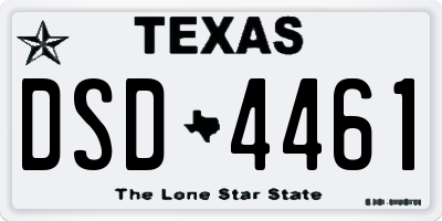 TX license plate DSD4461