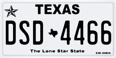TX license plate DSD4466