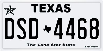 TX license plate DSD4468