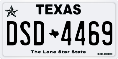 TX license plate DSD4469