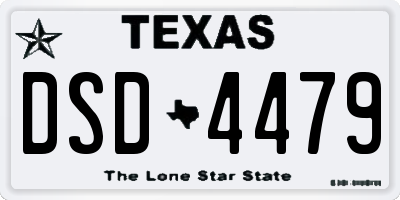 TX license plate DSD4479