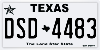 TX license plate DSD4483