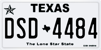 TX license plate DSD4484