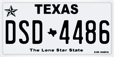 TX license plate DSD4486