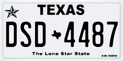 TX license plate DSD4487