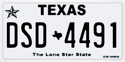 TX license plate DSD4491