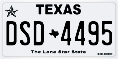 TX license plate DSD4495