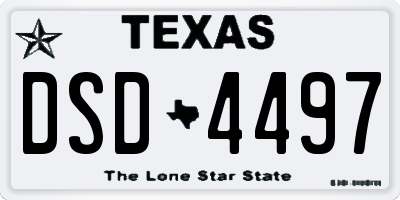 TX license plate DSD4497