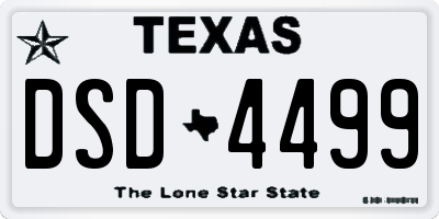 TX license plate DSD4499