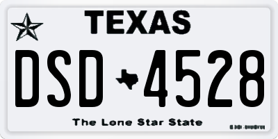 TX license plate DSD4528