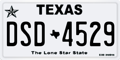 TX license plate DSD4529