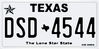 TX license plate DSD4544