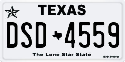 TX license plate DSD4559
