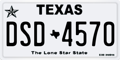 TX license plate DSD4570
