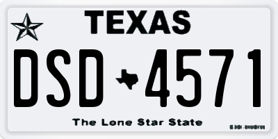 TX license plate DSD4571