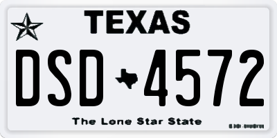 TX license plate DSD4572