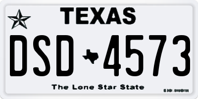 TX license plate DSD4573