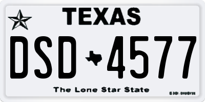 TX license plate DSD4577
