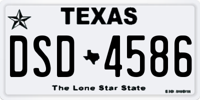 TX license plate DSD4586