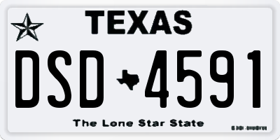 TX license plate DSD4591