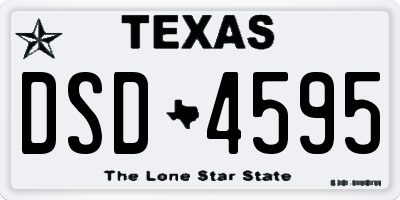 TX license plate DSD4595