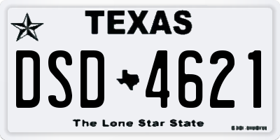 TX license plate DSD4621