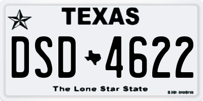 TX license plate DSD4622