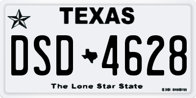 TX license plate DSD4628