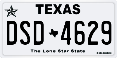 TX license plate DSD4629