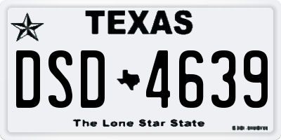TX license plate DSD4639