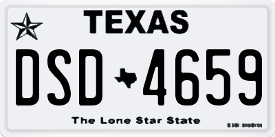 TX license plate DSD4659