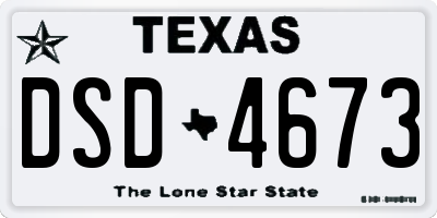 TX license plate DSD4673