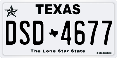 TX license plate DSD4677